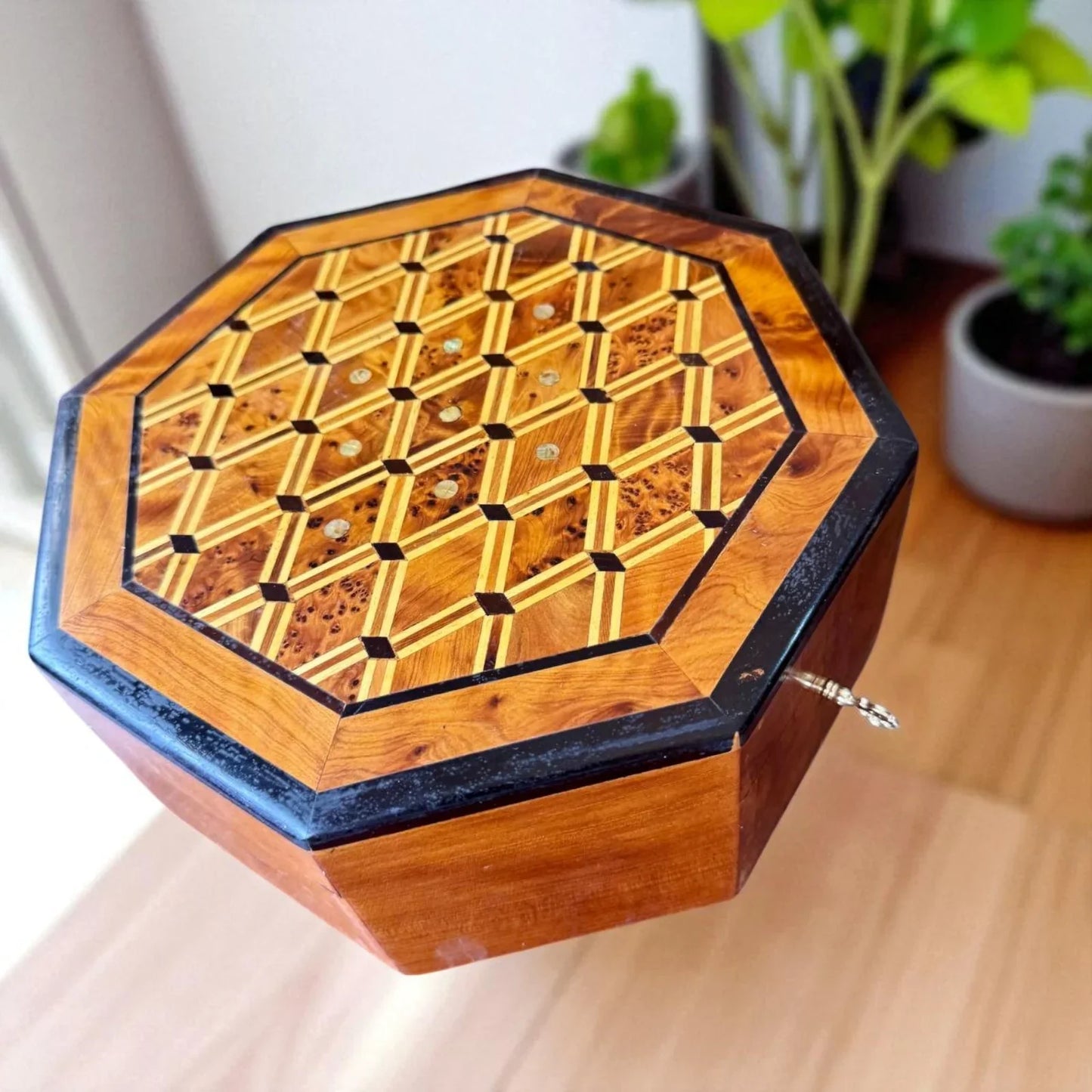 Wooden Box Organizer With Key