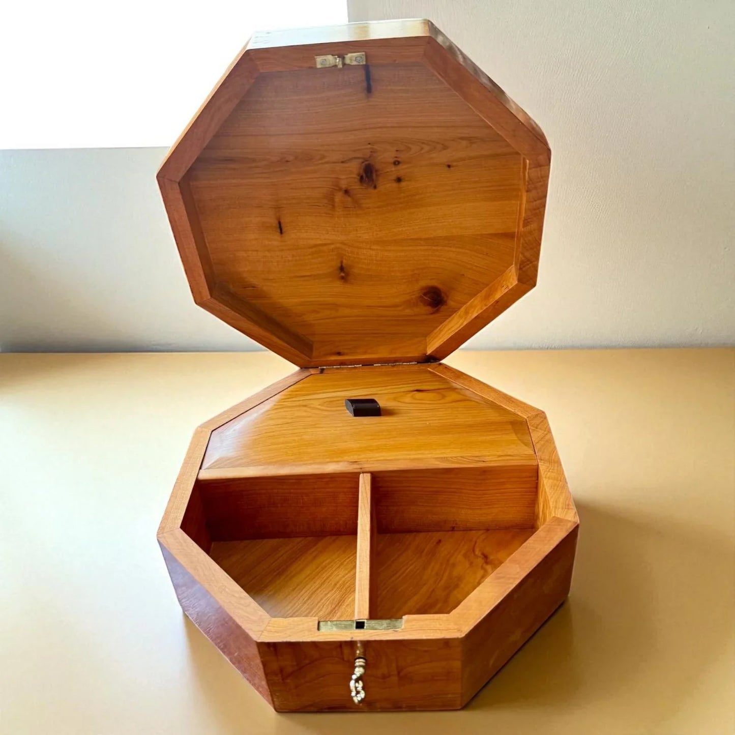 Wooden Box Organizer With Key