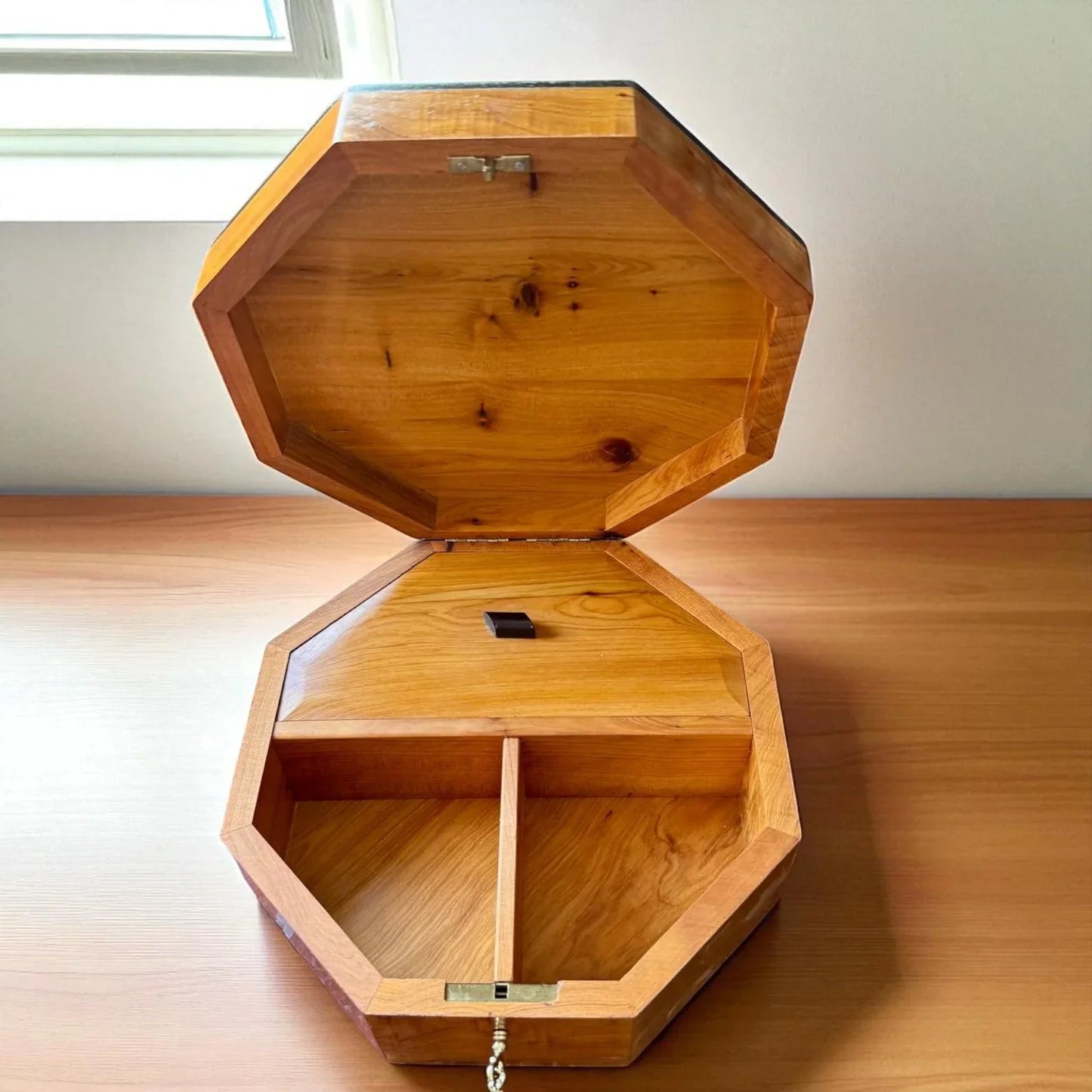 Wooden Box Organizer With Key