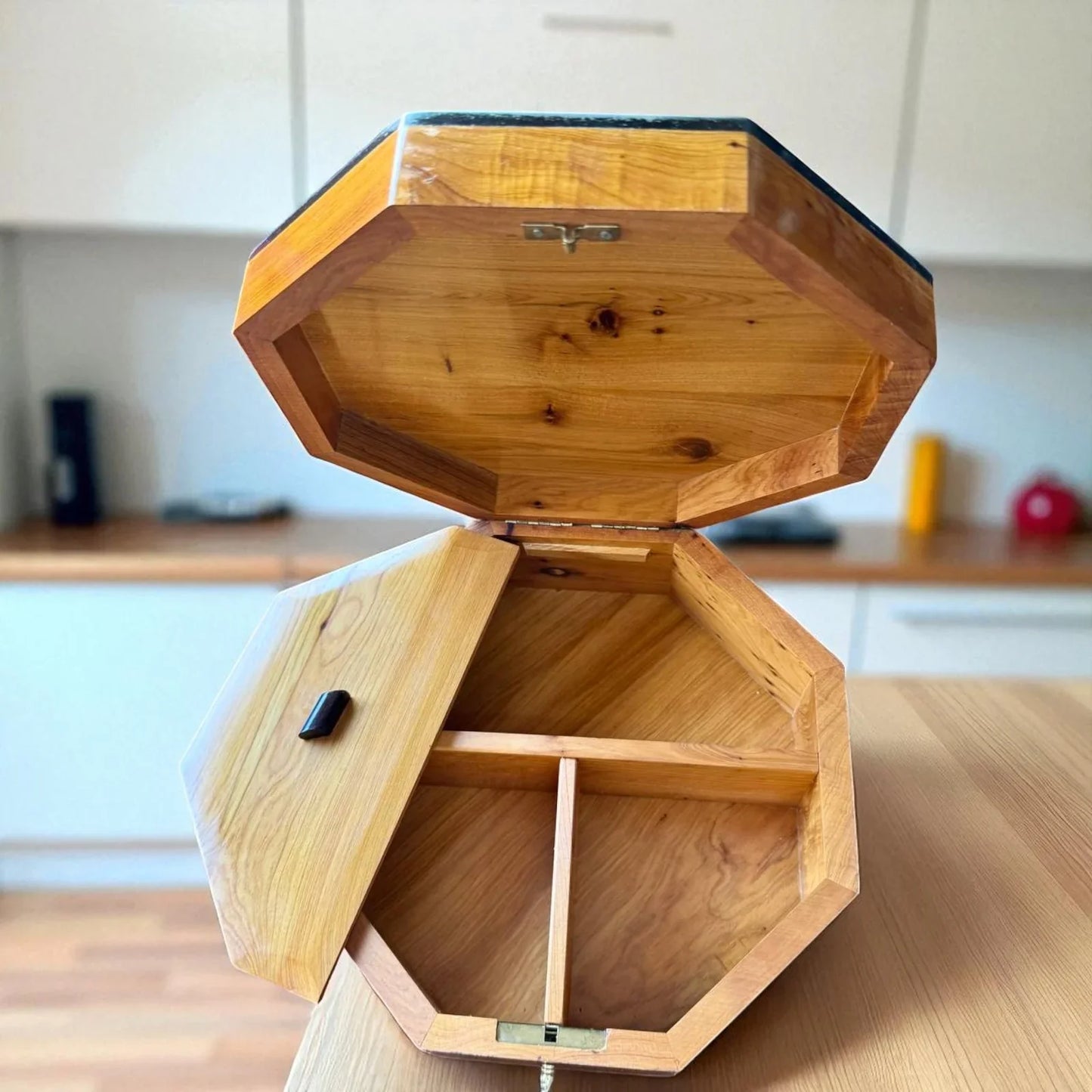 Wooden Box Organizer With Key