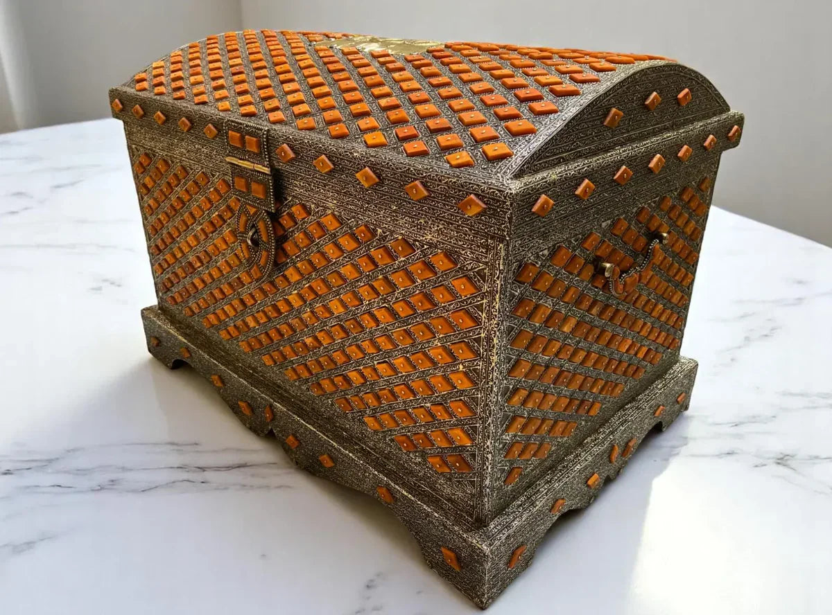 Custom Bone Inlay Jewelry Box β Moroccan Handmade Gift - AtlasMuseCrafts