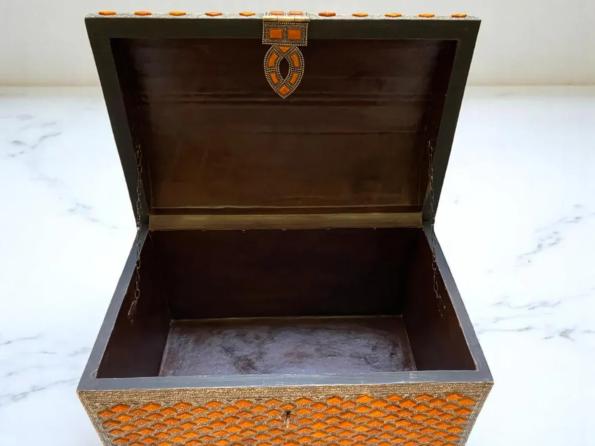 Custom Bone Inlay Jewelry Box β Moroccan Handmade Gift - AtlasMuseCrafts