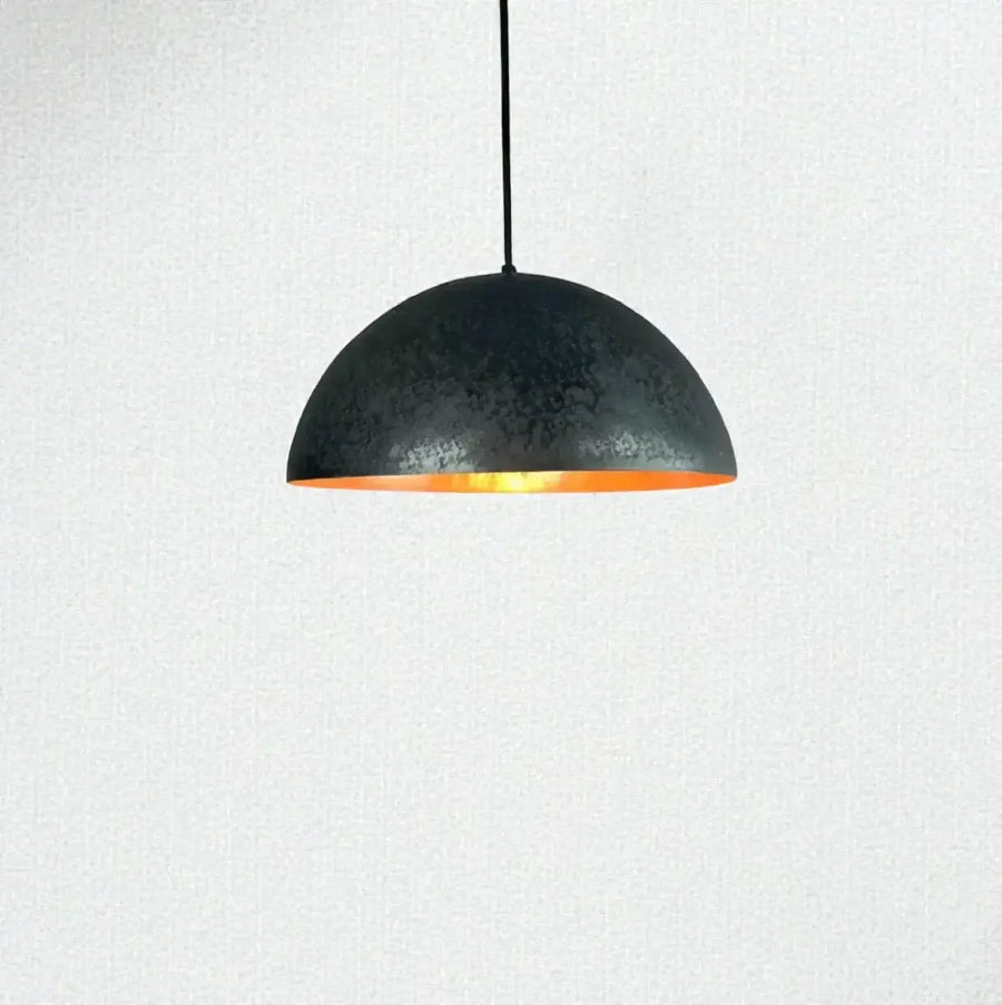 Handmade copper dome pendant light for dining room