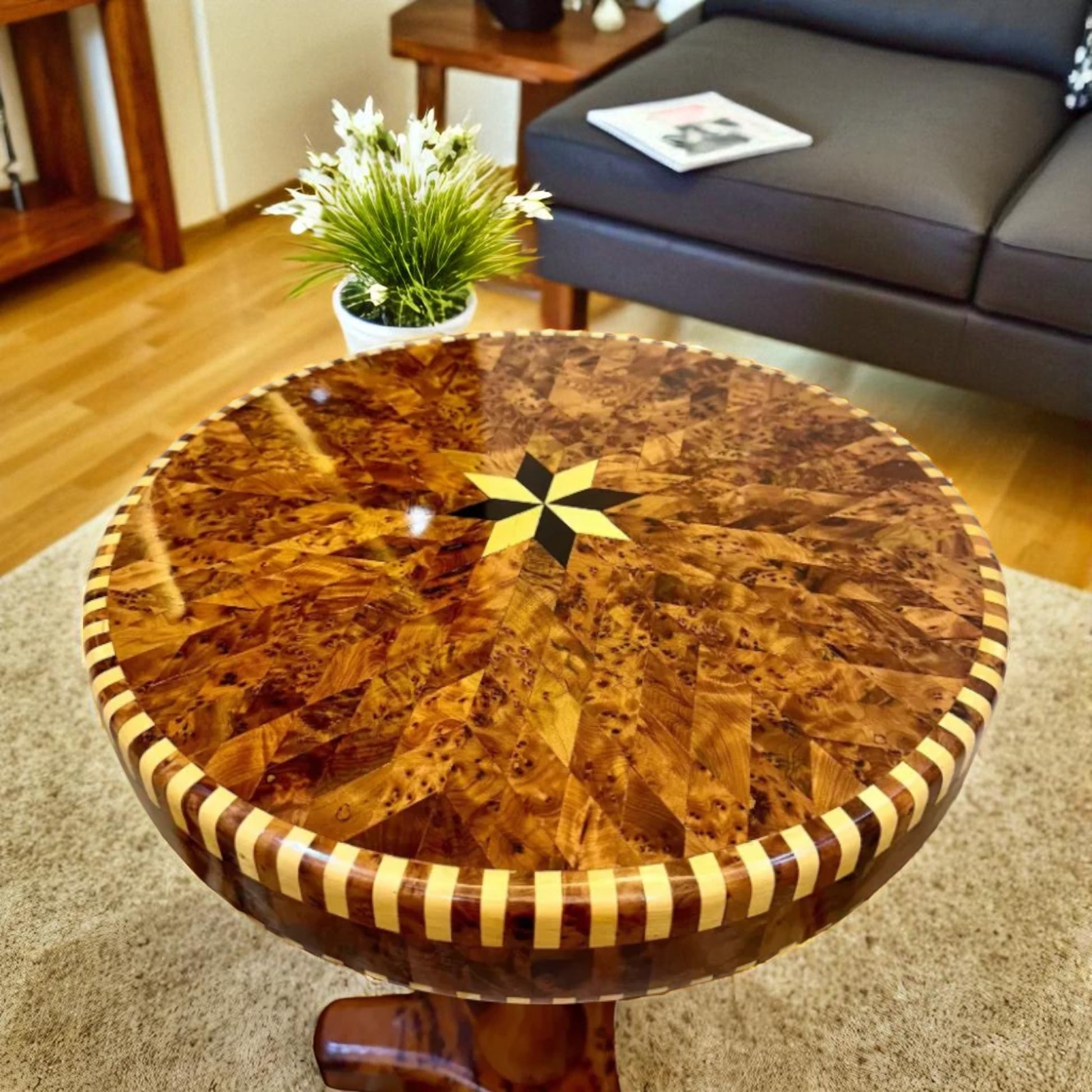 Round Coffee Table made from
