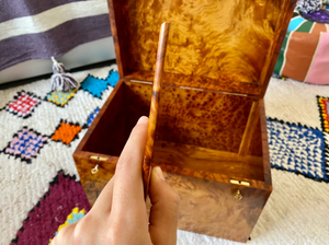 Big jewellery Box burl thuya Box organizer With Key - AtlasMuse