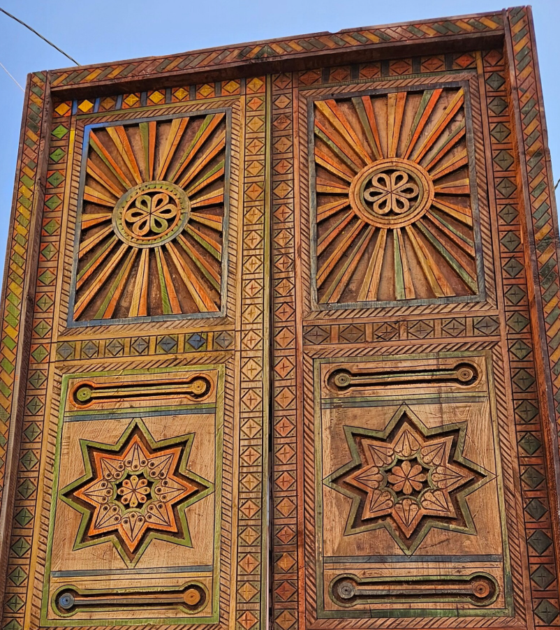 Multicolor Custom Size Moroccan Door - AtlasMuse
