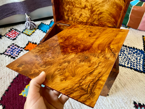 Big jewellery Box burl thuya Box organizer With Key - AtlasMuse