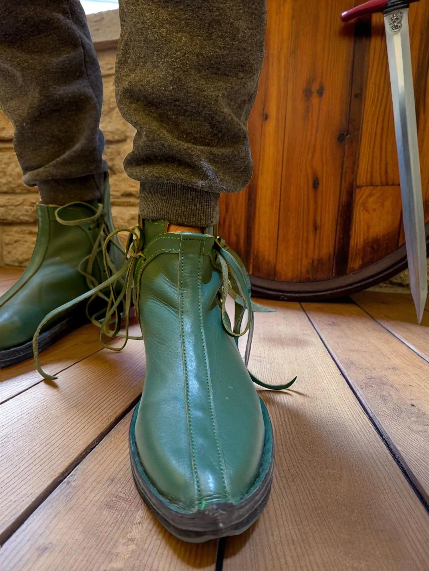 Medieval Leather Shoes – Handmade Moroccan by AtlasMuseCrafts