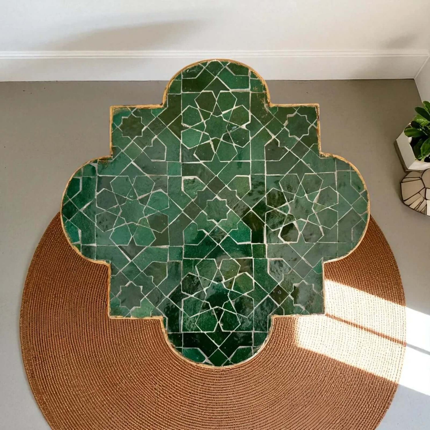 Authentic Moroccan Mosaic Table made from 20 cm / 8 inch