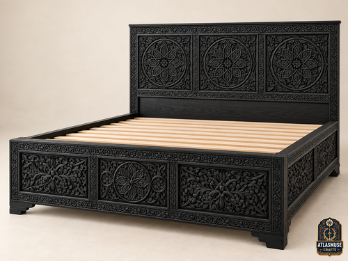 Black Wood Bed Frame