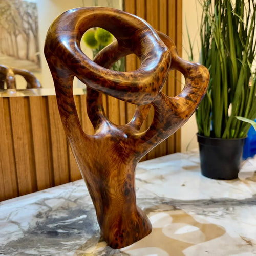 Handcrafted Curved Wood Abstract