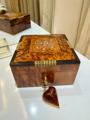 Handcrafted Moroccan Thuya Wood Box - AtlasMuse