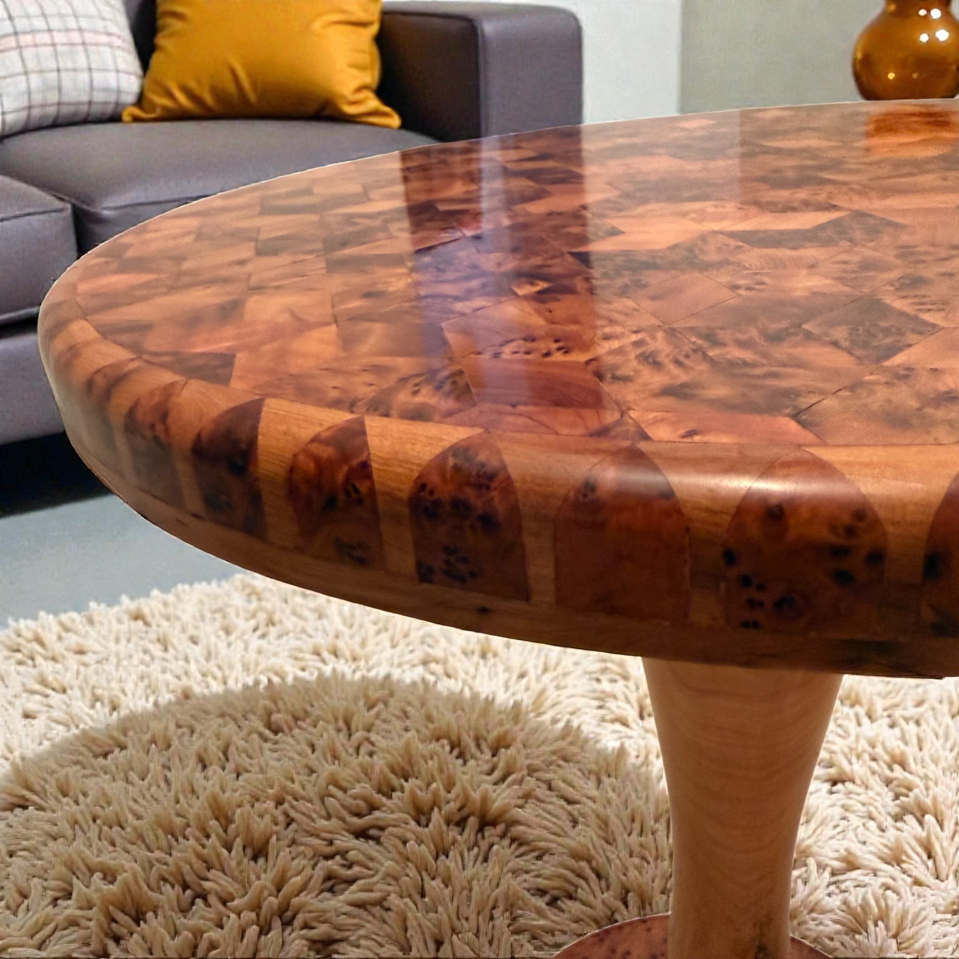 Round Coffee Table made from