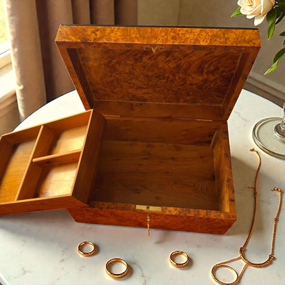 Burl Wood Box – Handmade Moroccan by AtlasMuseCrafts