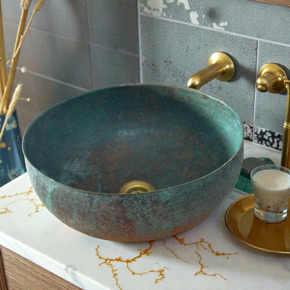 Green Patina Copper Sink