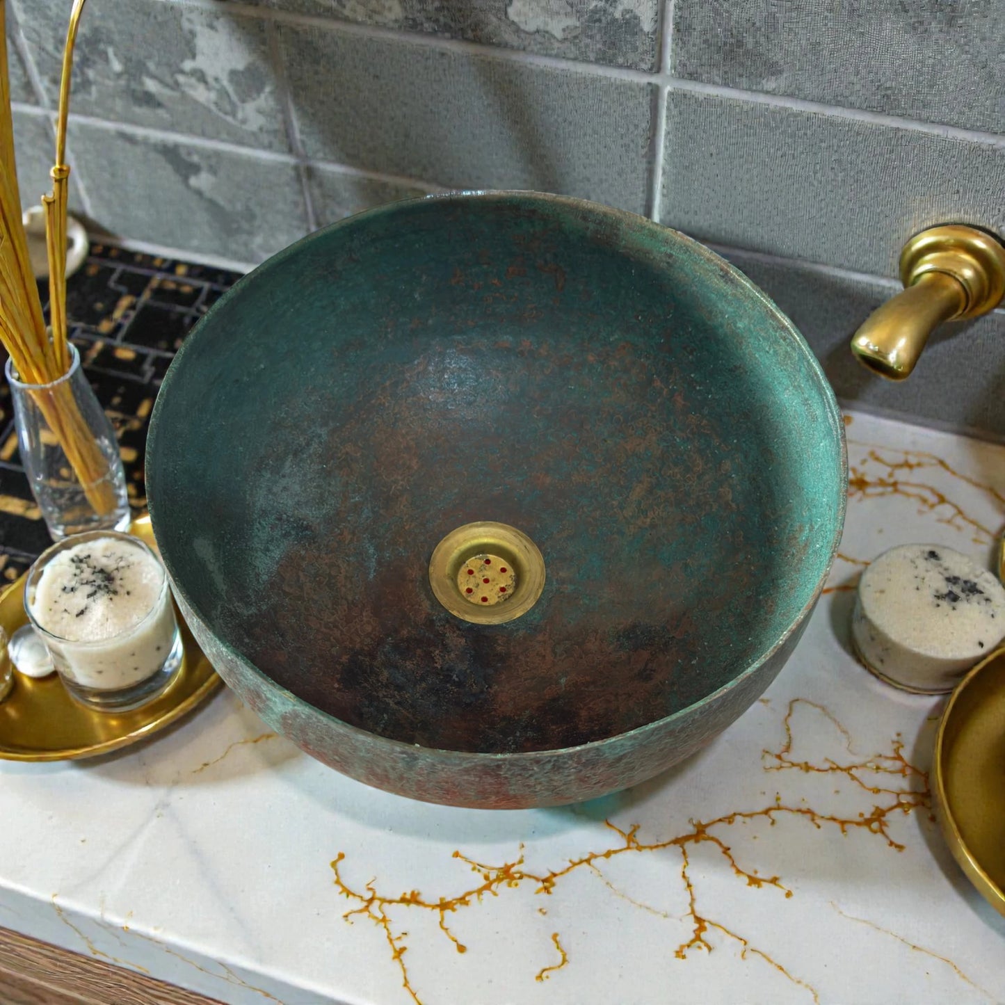 Green Patina Copper Sink