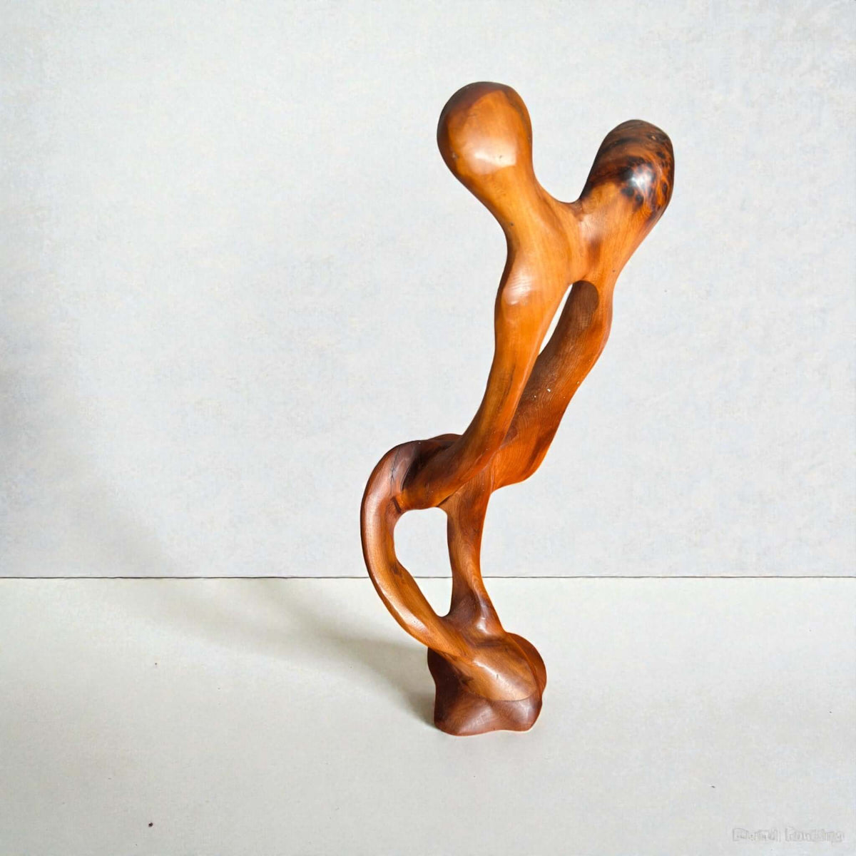 Natural Thuya wood sculpture for shelf and living room decor