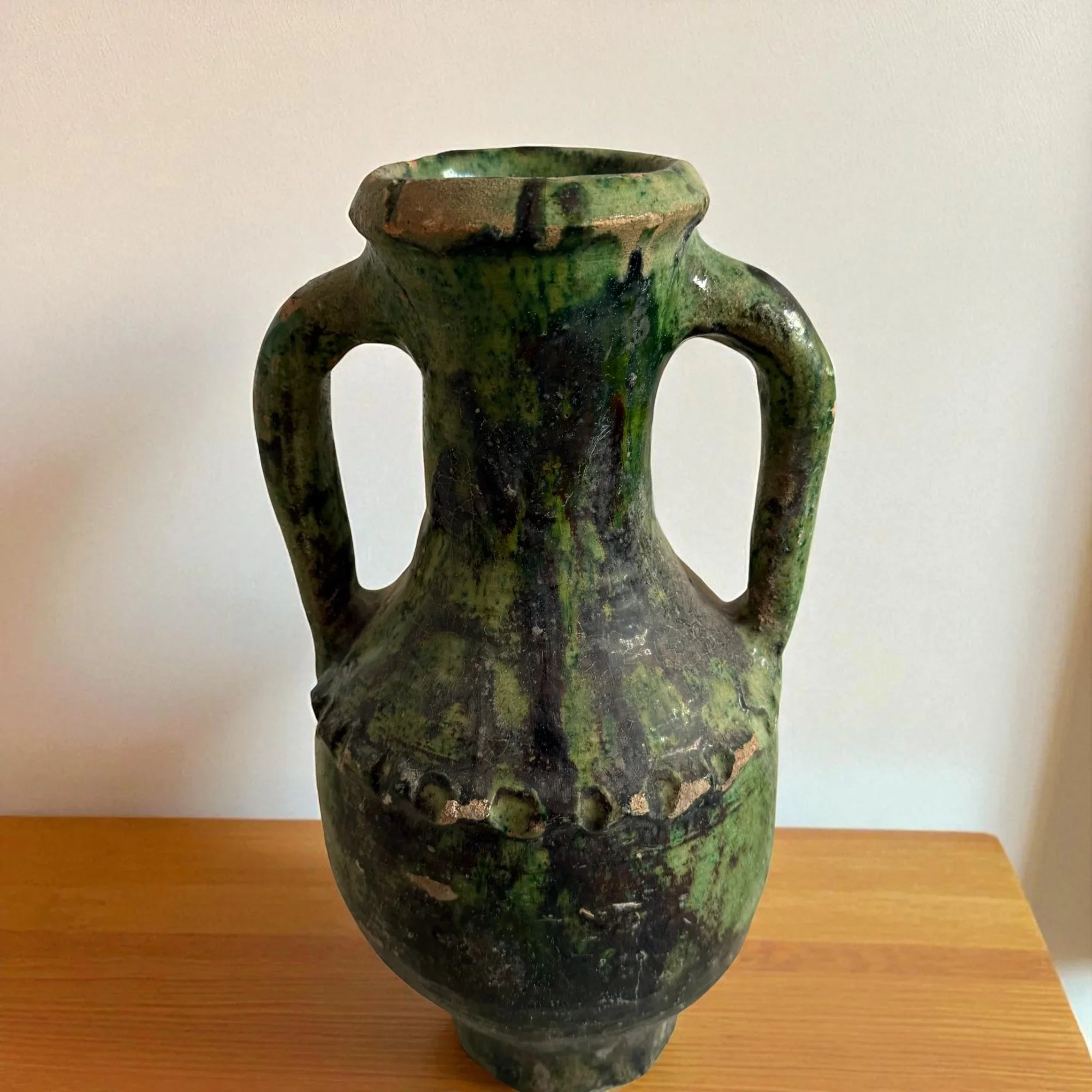 Moroccan Vintage Ceramic Vase – Handmade Moroccan by AtlasMuseCrafts