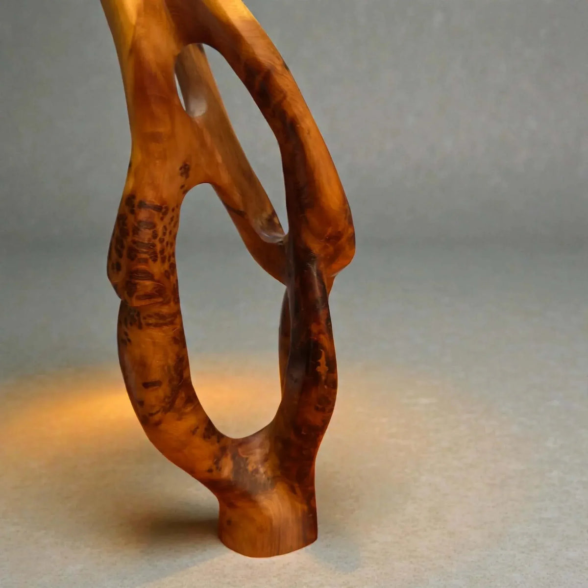 Wooden shelf art sculpture for warm modern interiors