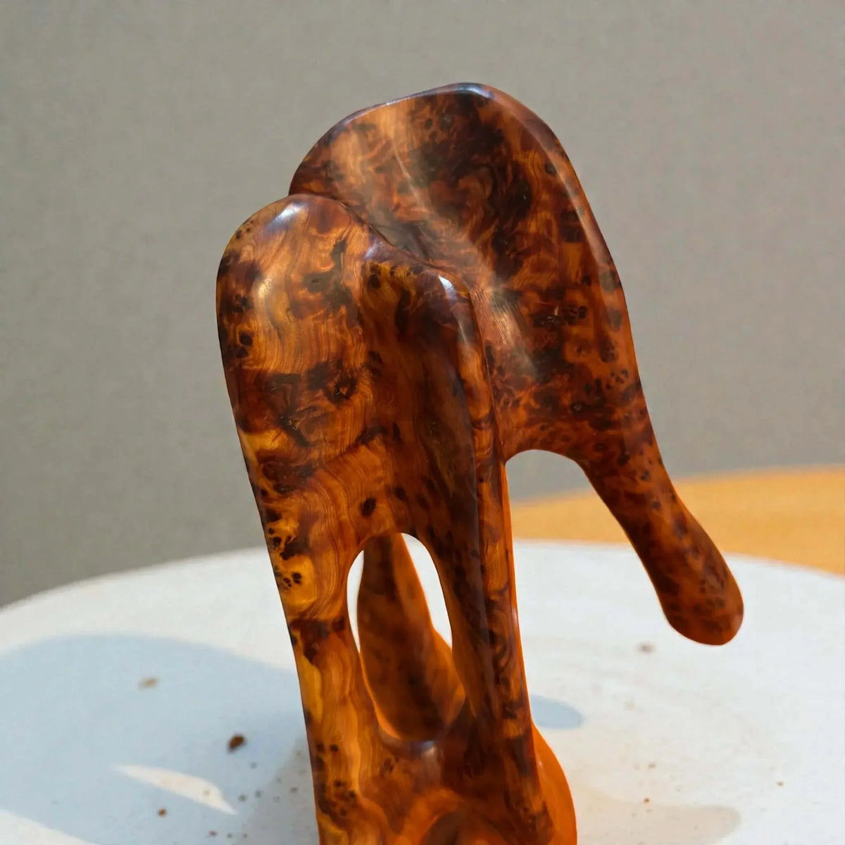 Natural wood abstract sculpture for modern home decor