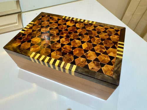 Jewellery Burl Wooden Box Organizer - AtlasMuseCrafts