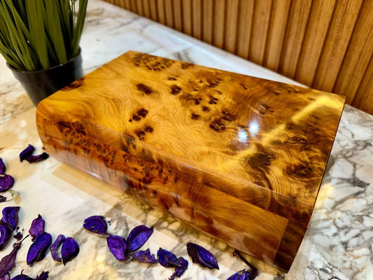 Moroccan Thuya Burl Jewelry Box Handmade Organizer Gift - AtlasMuseCrafts