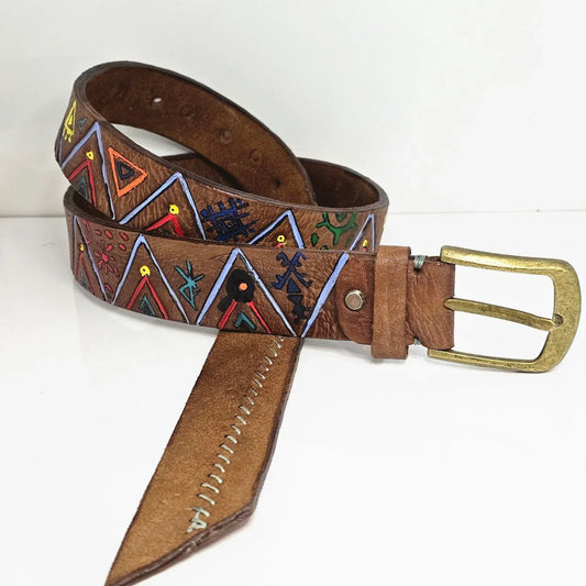 Moroccan floral design Belts - AtlasMuseCrafts