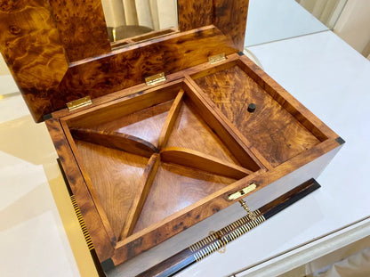 Large Jewellery Box lockable With Key - AtlasMuseCrafts