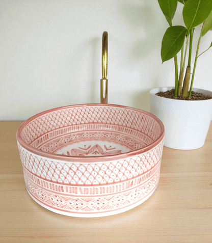 Designer Glazed Vessel Sink made from 12″ × 9″ × 6″