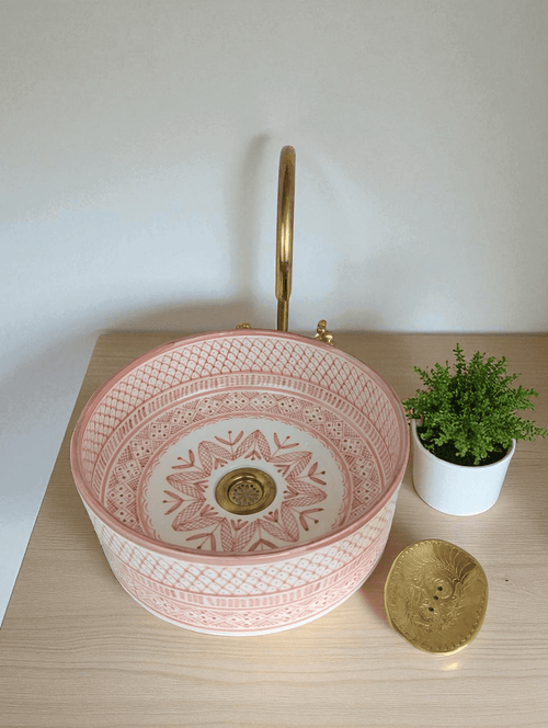 Designer Glazed Vessel Sink made from 12″ × 9″ × 6″