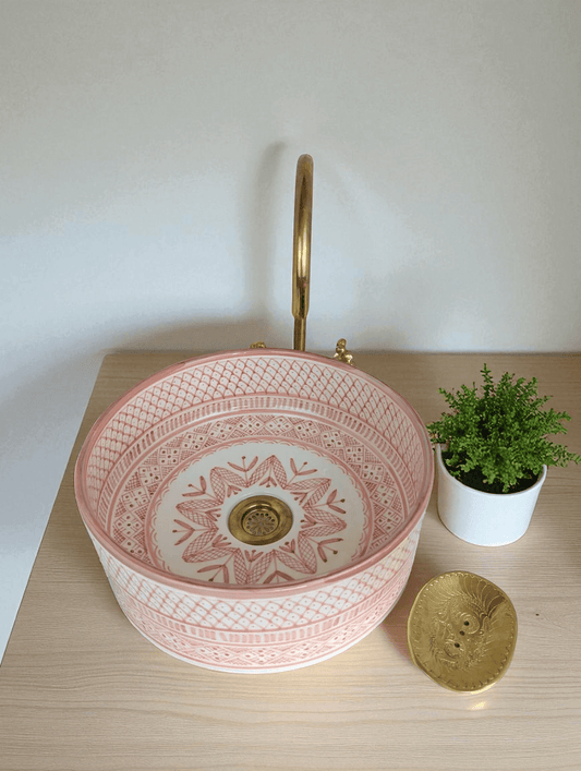 Designer Glazed Vessel Sink made from 12″ × 9″ × 6″