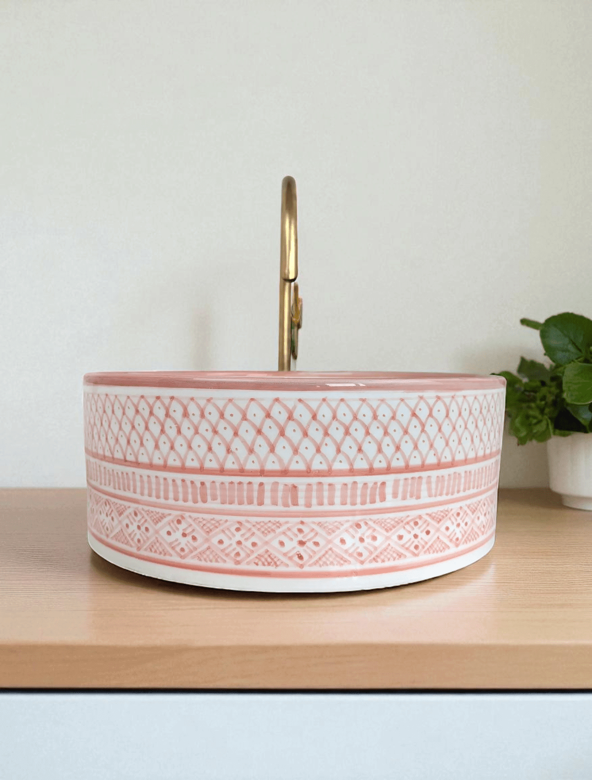 Designer Glazed Vessel Sink made from 12″ × 9″ × 6″