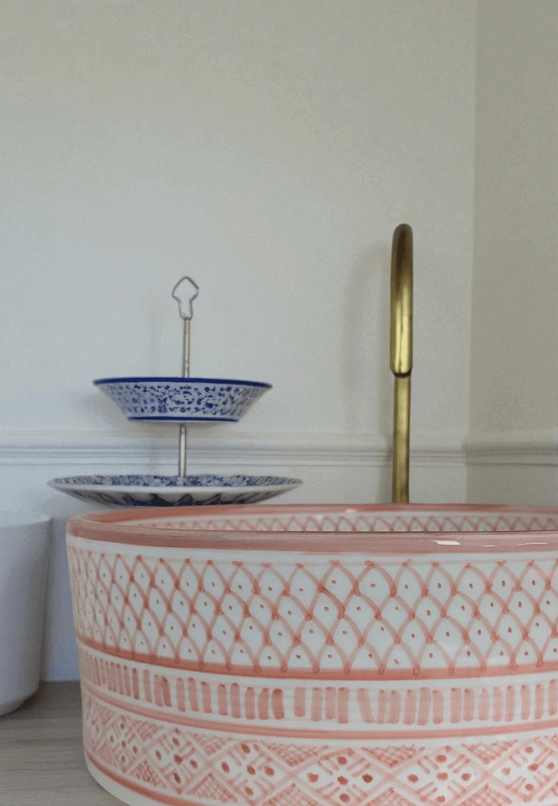 Designer Glazed Vessel Sink made from 12″ × 9″ × 6″