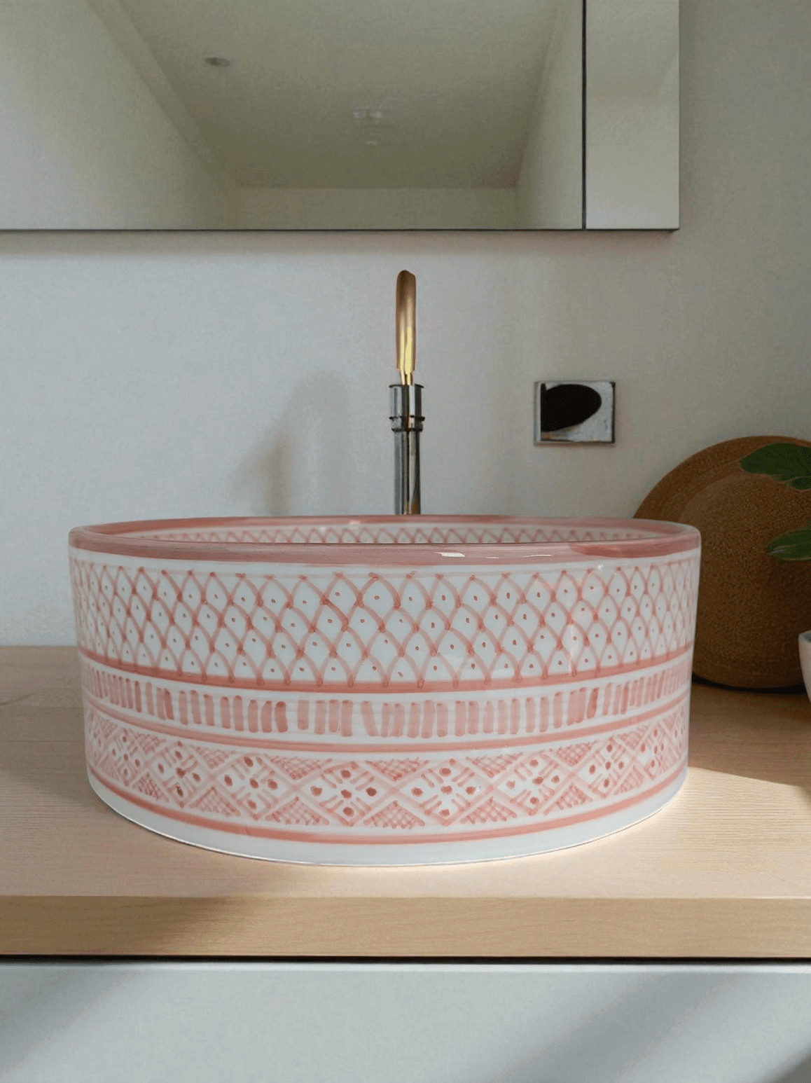 Designer Glazed Vessel Sink made from 12″ × 9″ × 6″