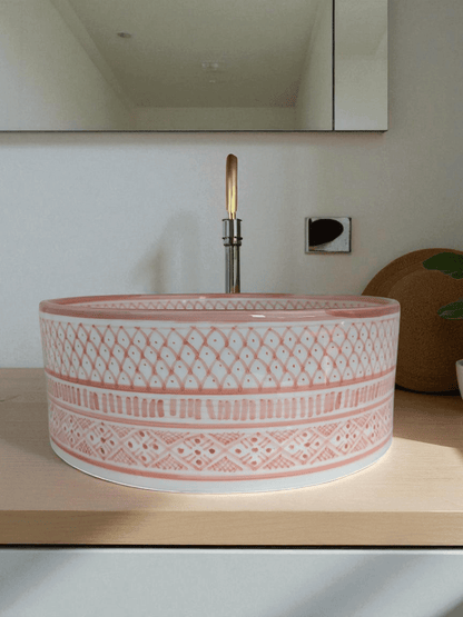 Designer Glazed Vessel Sink made from 12″ × 9″ × 6″