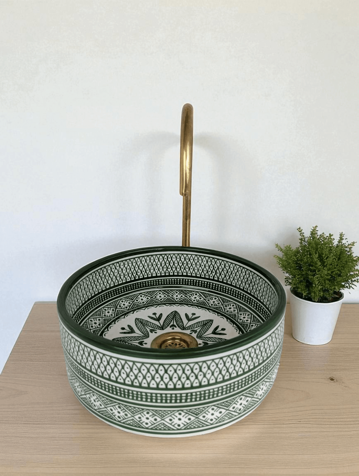 Modern Ceramic Vessel Sink made from 12″ × 9″ × 6″
