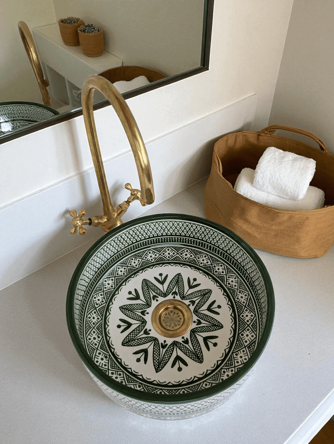 Modern Ceramic Vessel Sink made from 12″ × 9″ × 6″