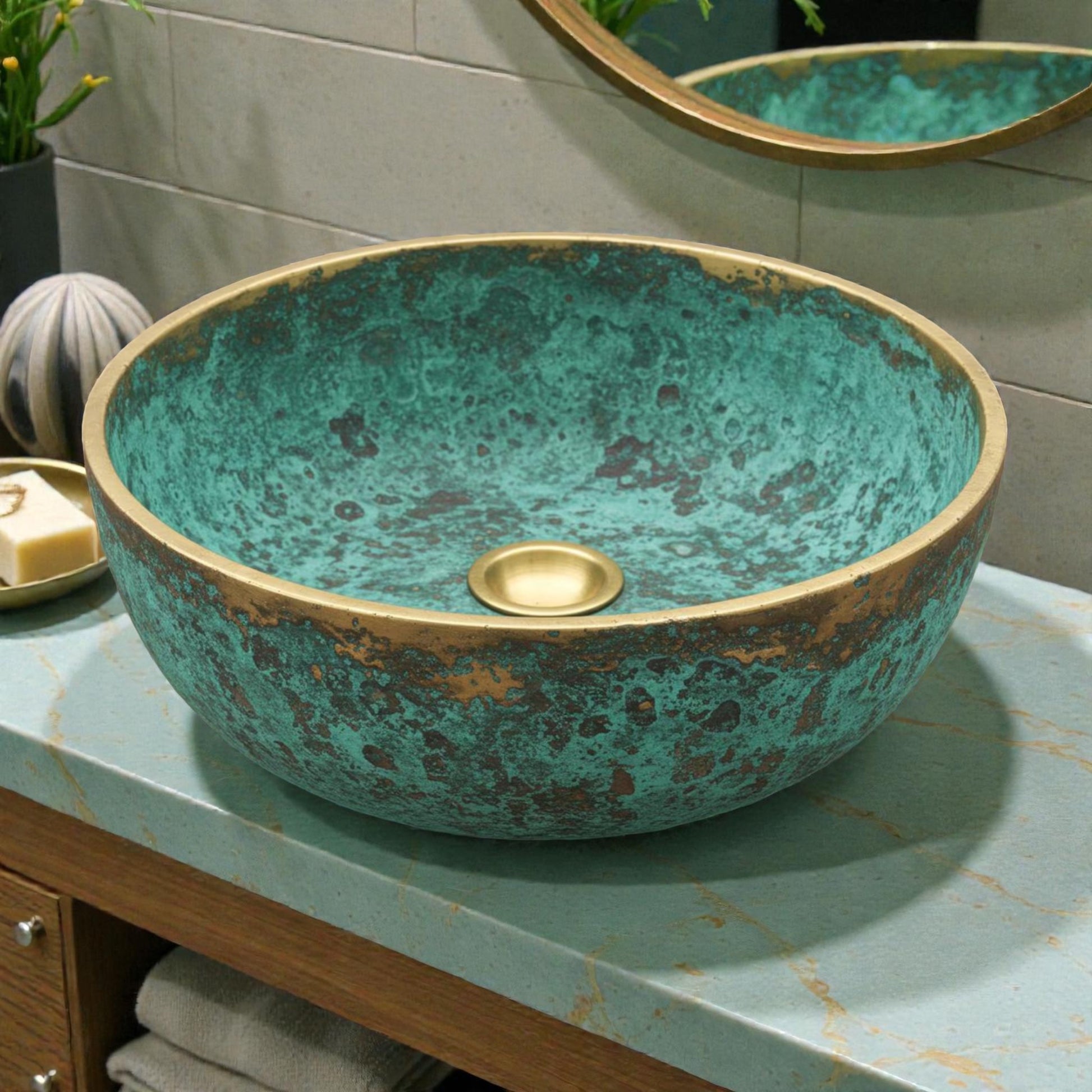 Copper Farmhouse Sink made from 10 inches