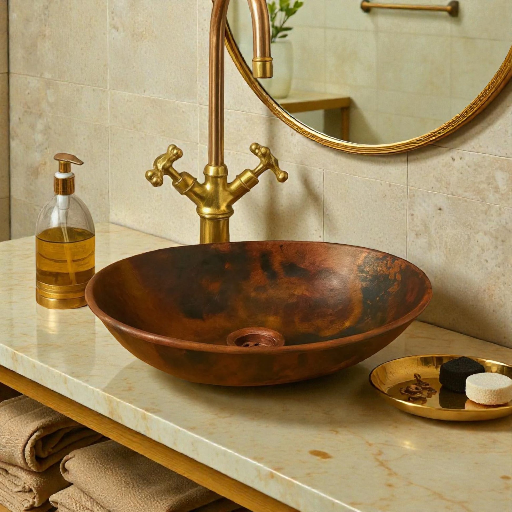Copper Sink for Kitchen made from 10 inches