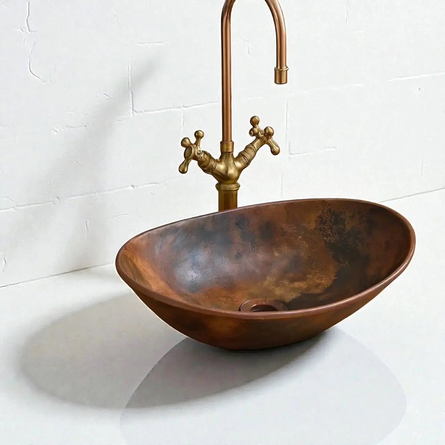 Rustic Hammered copper sink handcrafted in Morocco
