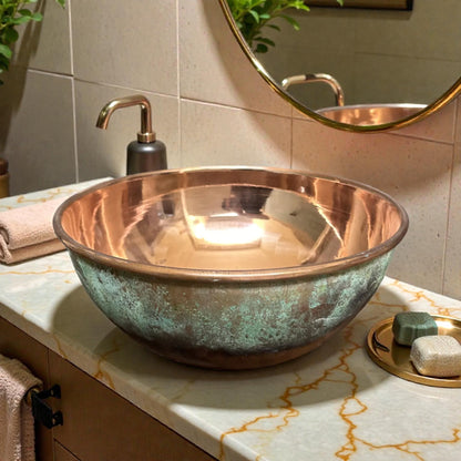 Copper Sink Round made from 10 inches