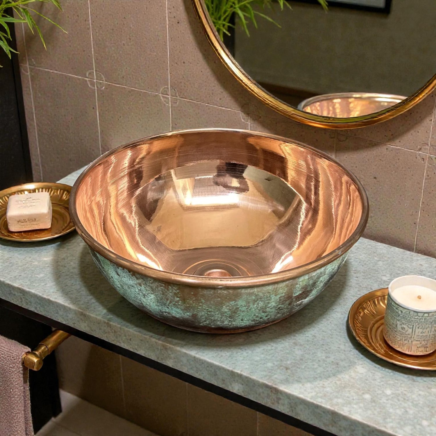 Copper Sink Round made from 10 inches