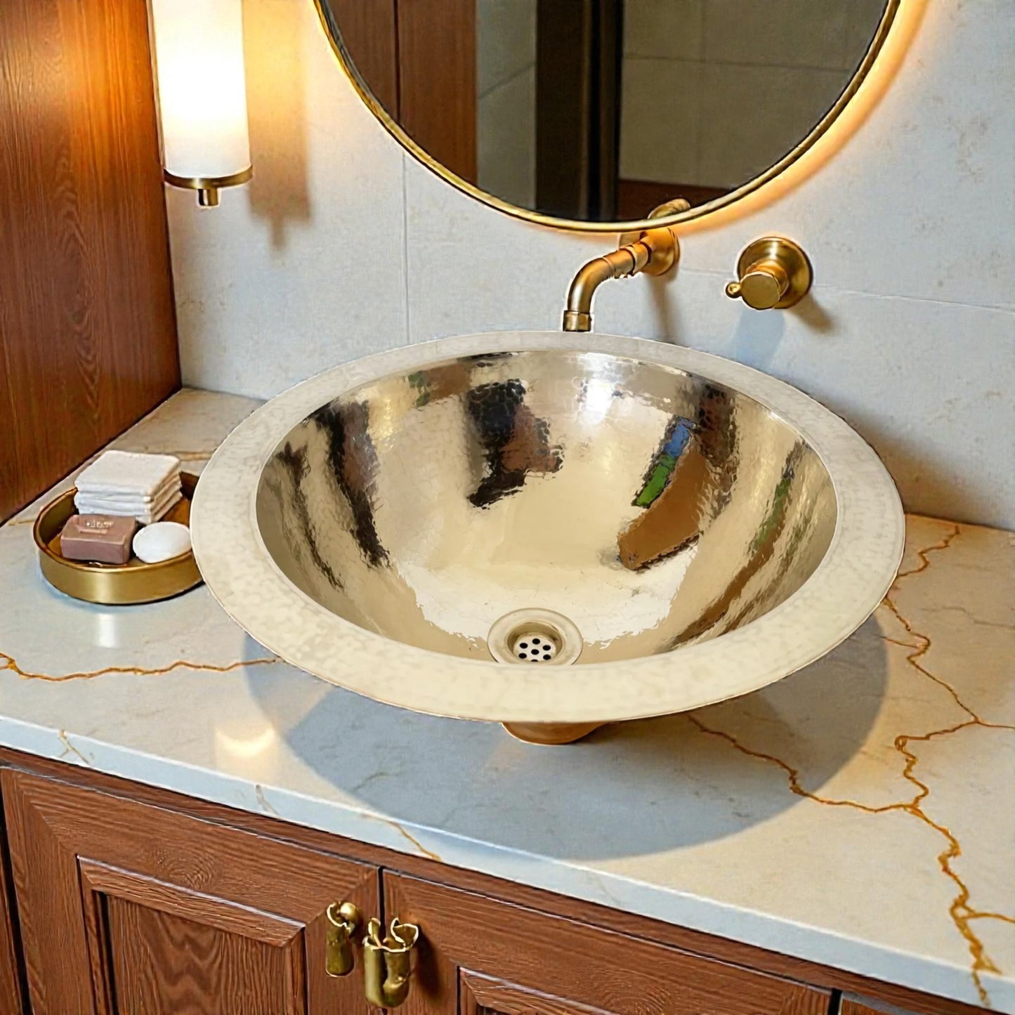 Handmade Copper Sink made from 10 inches