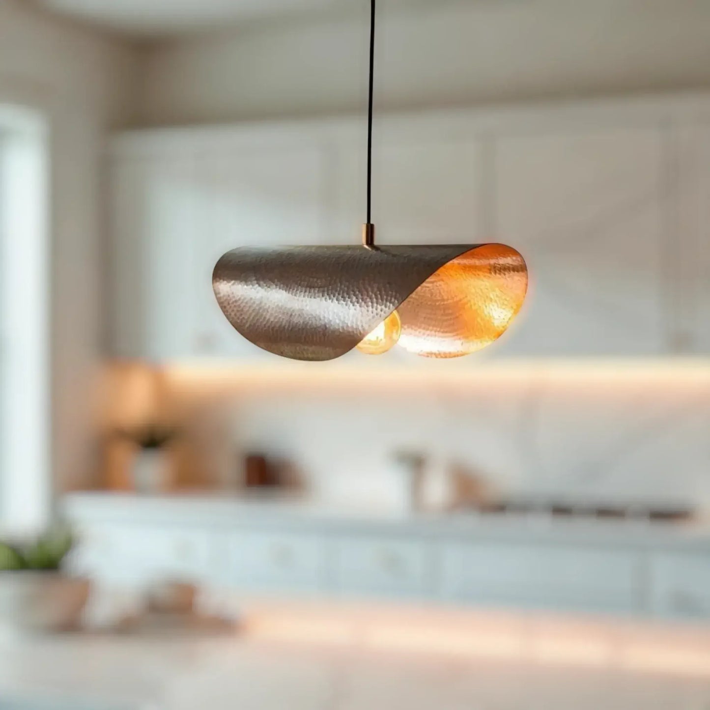 Moroccan Copper Pendant Light made from 8 in (20 cm)