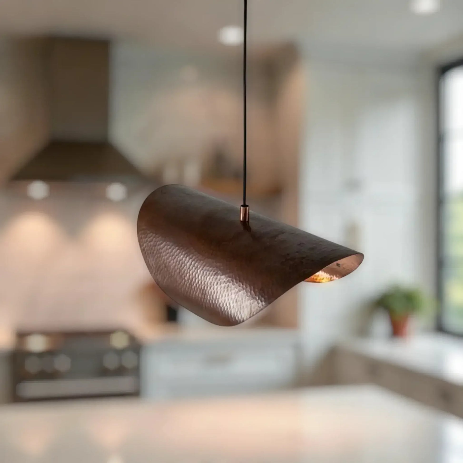 Moroccan Copper Pendant Light made from 8 in (20 cm)