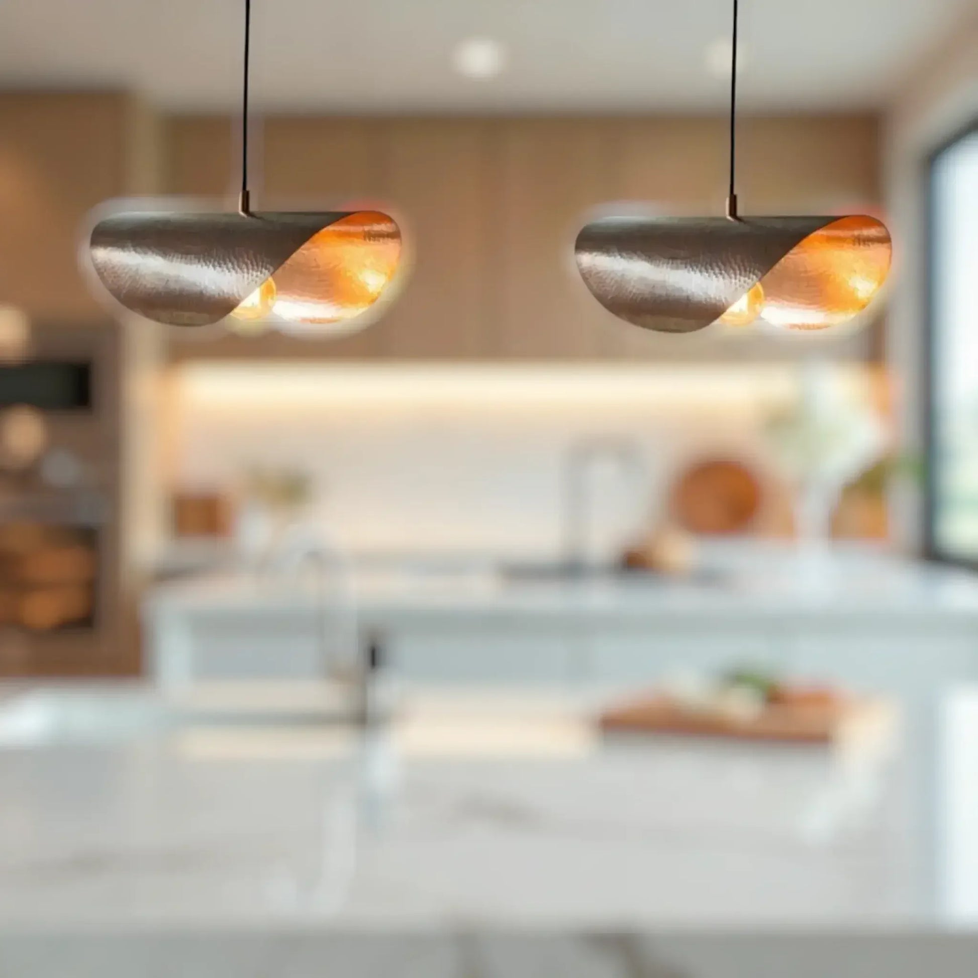 Moroccan Copper Pendant Light made from 8 in (20 cm)