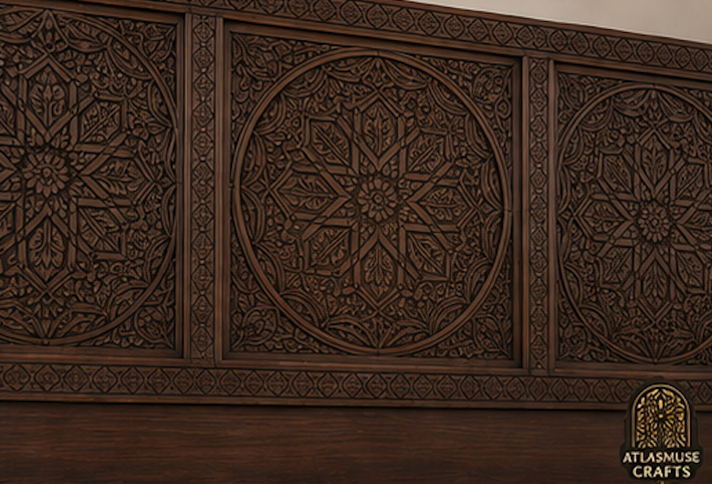 Carved Wood Bed Frame