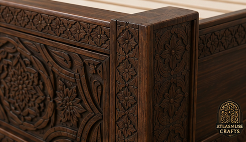 Carved Wood Bed Frame