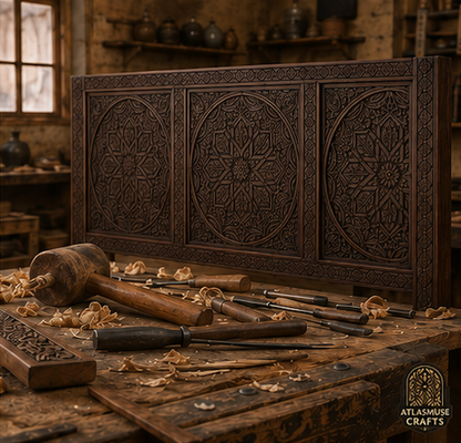 Carved Wood Bed Frame