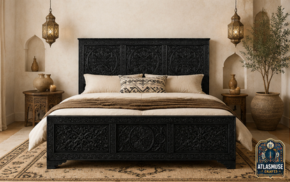 Black Wood Bed Frame